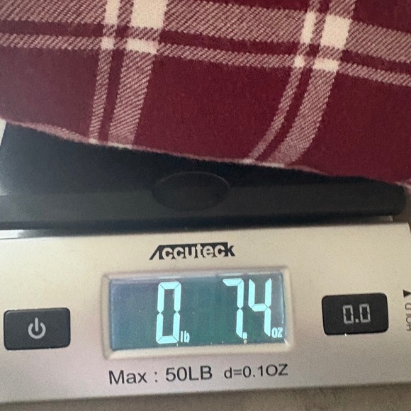 Y2K‎ Abercrombie & Fitch Women XS Flannel Shirt Dress Burgundy Plaid Long Sleeve - Picture 8 of 8